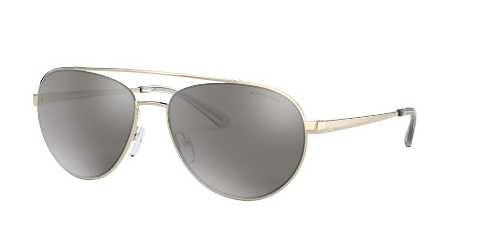 Anteojos De Sol Michael Kors MK1071 Aventura Light Gold Silver Mirror Plata/Dorado