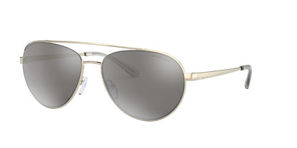 Anteojos De Sol Michael Kors MK1071 Aventura Light Gold Silver Mirror Plata/Dorado
