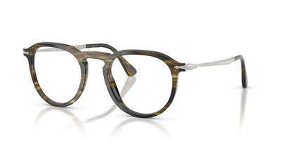 Anteojos Ópticos Persol PO3387V Pier Striped Black And Olive Green Café