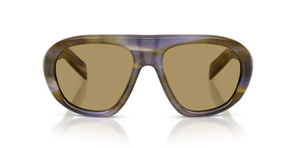 Anteojos De Sol Prada PR C05S Striped Laguna Green Olive