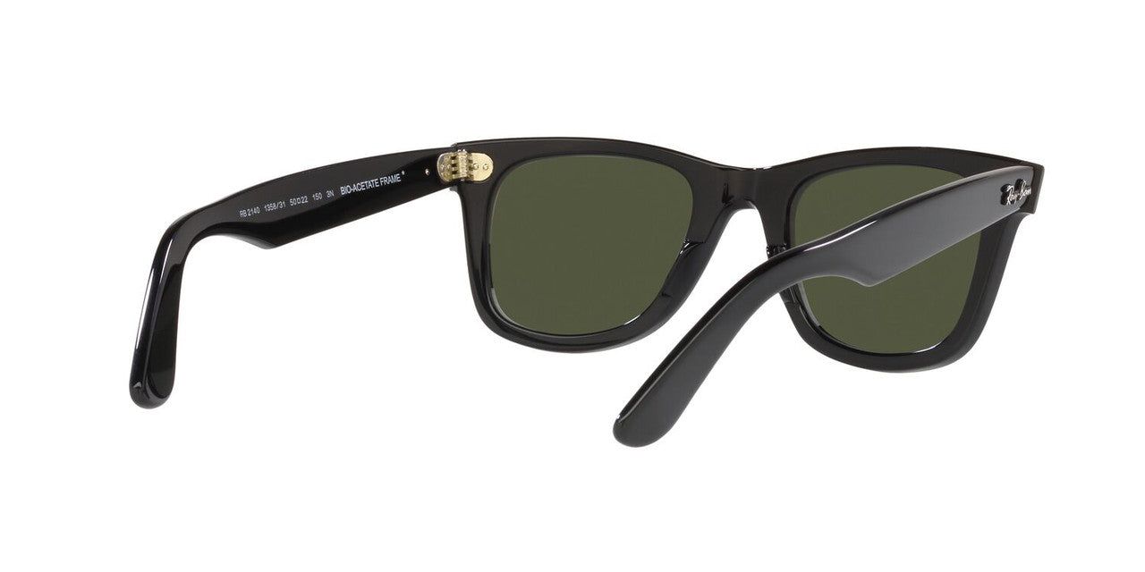 Anteojos De Sol Ray-Ban 0RB2140 Wayfarer Negro/Verde