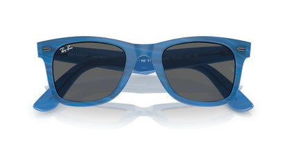Anteojos De Sol Ray-Ban 0RB2140 Wayfarer Azul/Gris