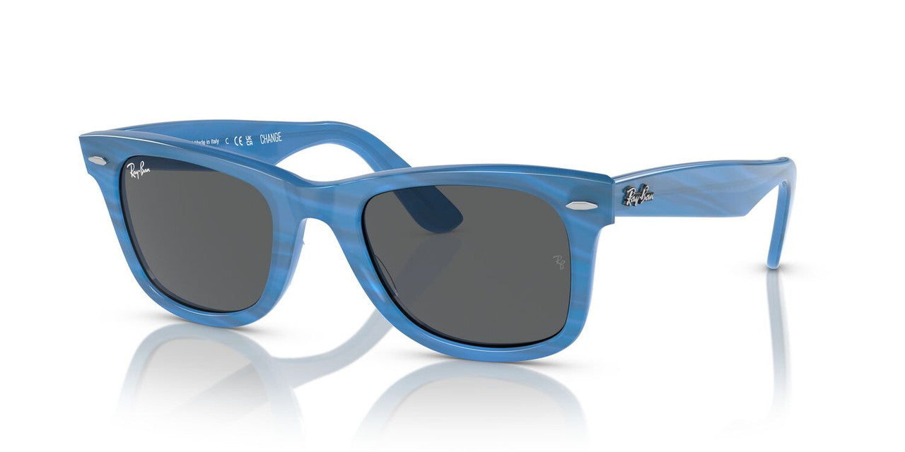 Anteojos De Sol Ray-Ban 0RB2140 Wayfarer Azul/Gris
