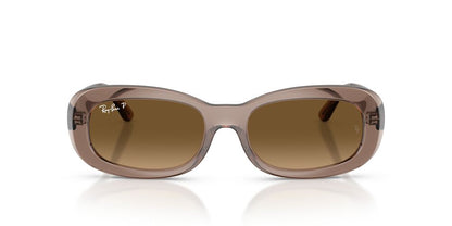 Anteojos De Sol Ray-Ban RB2221 Transparent Beige Gradient Brown Polar