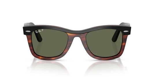 Anteojos De Sol Ray-Ban RB2240 Wayfarer Black On Havana Polar Green Verde/Café-Negro