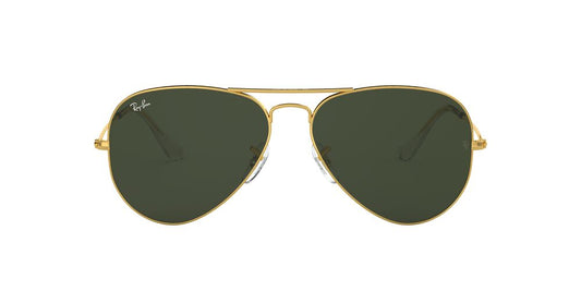 Anteojos De Sol Ray-Ban 0RB3025 Aviator Large Metal Verde/Dorado
