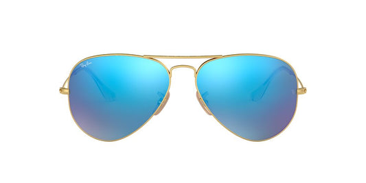 Anteojos De Sol Ray-Ban 0RB3025 Aviator Large Metal Dorado/Celeste