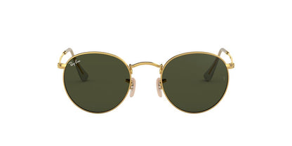 Anteojos De Sol Ray-Ban 0RB3447 Round Metal Verde/Dorado