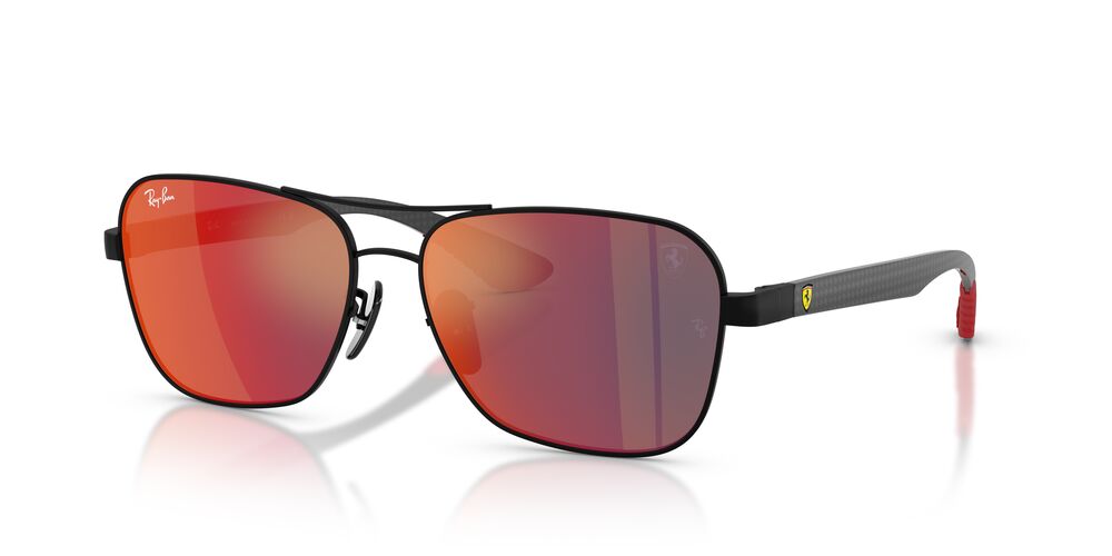 Anteojos De Sol Ray-Ban RB8336M Matte Black Dark Grey Mirror Blue/Red Purpura/Negro