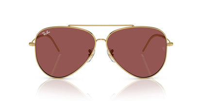 Anteojos De Sol Ray-Ban 0RBR0101S Aviator Reverse Dorado/Burdeos
