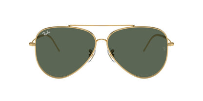 Anteojos De Sol Ray-Ban 0RBR0101S Aviator Reverse Dorado/Verde