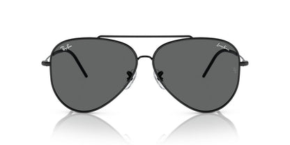 Anteojos De Sol Ray-Ban 0RBR0101S Aviator Reverse Negro/Gris