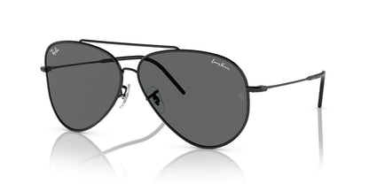 Anteojos De Sol Ray-Ban 0RBR0101S Aviator Reverse Negro/Gris