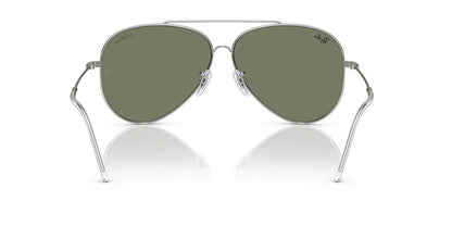 Anteojos De Sol Ray-Ban 0RBR0101S Aviator Reverse Plateado/Verde