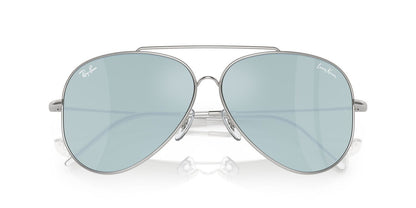 Anteojos De Sol Ray-Ban 0RBR0101S Aviator Reverse Plateado/Verde