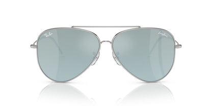 Anteojos De Sol Ray-Ban 0RBR0101S Aviator Reverse Plateado/Verde