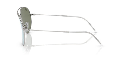 Anteojos De Sol Ray-Ban 0RBR0101S Aviator Reverse Plateado/Verde