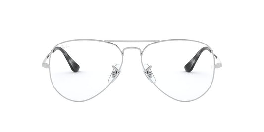Anteojos Ópticos Ray-Ban 0RX6489 Aviator Plateado
