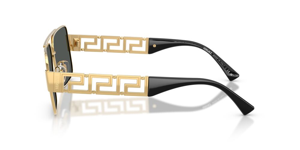 Anteojos De Sol Versace 0VE2290 Gold Dark Grey Gris/Dorado