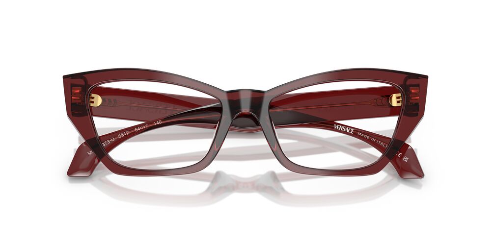 Anteojos Ópticos Versace VE3373U Transparent Bordeaux Burdeo