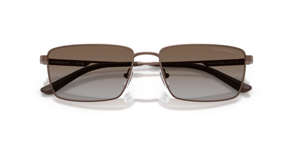 Anteojos De Sol Emporio Armani EA2169 Matte Bronze Grey Gradient Brown Café/Café