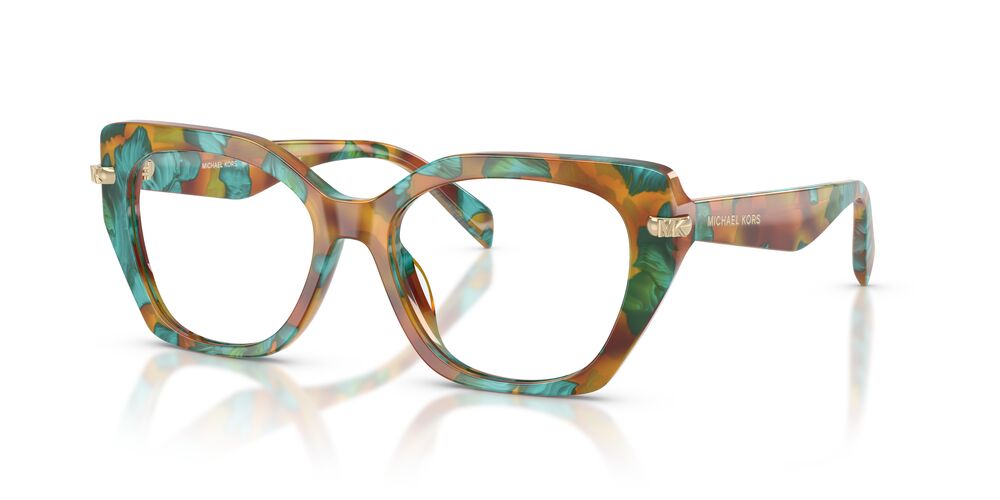 Anteojos Ópticos Michael Kors MK4167U Nashville Teal Graphic Tortoise Celeste/Café