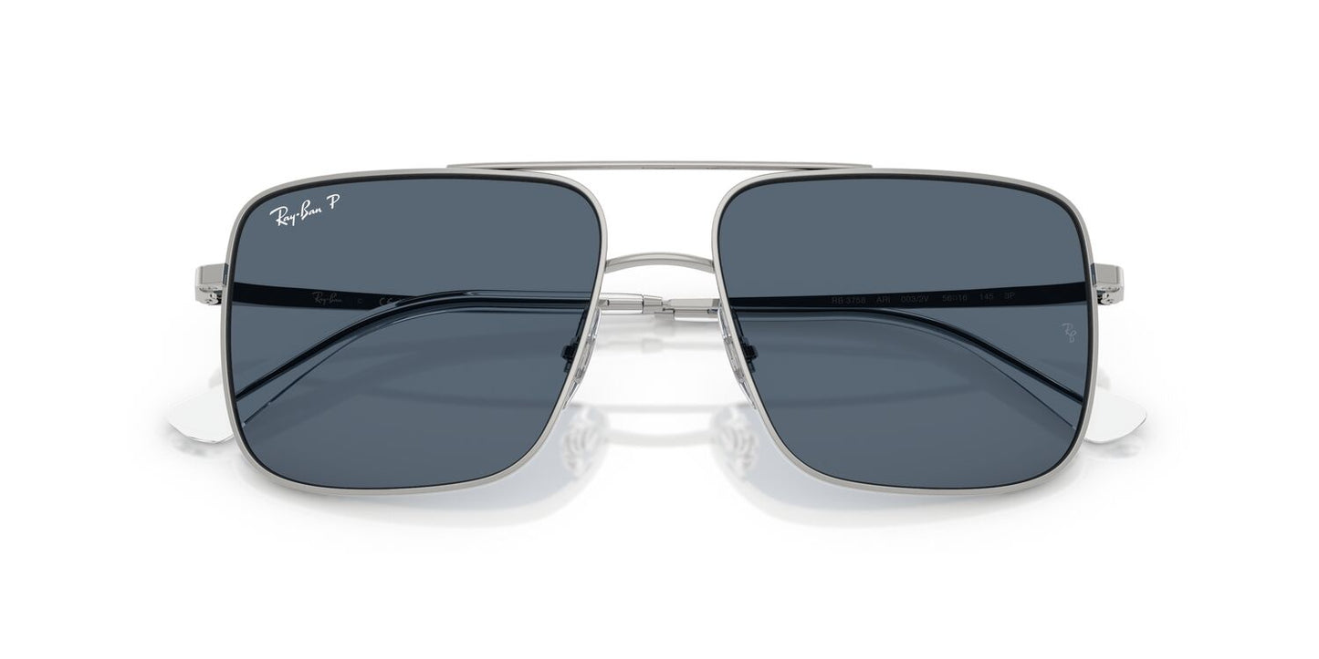 Anteojos De Sol Ray-Ban RB3758 Ari Azul/Plateado