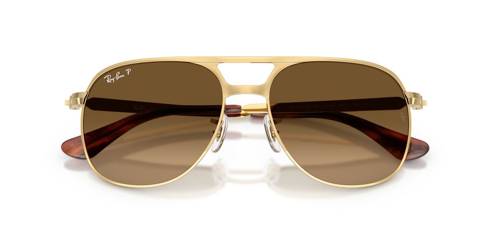Lentes De Sol Ray-Ban 0RB3793 Bill Max Café/Dorado