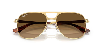 Lentes De Sol Ray-Ban 0RB3793 Bill Max Café/Dorado