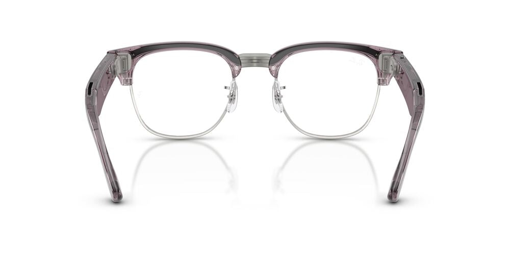 Lentes de Sol Ray-Ban Meta Audio 0RW7004 Clubmaster Morado/Rojo Transitions
