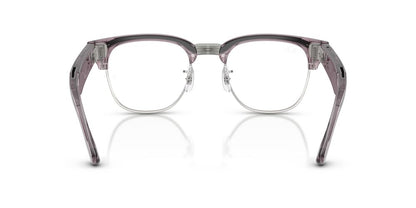 Lentes de Sol Ray-Ban Meta Audio 0RW7004 Clubmaster Morado/Rojo Transitions