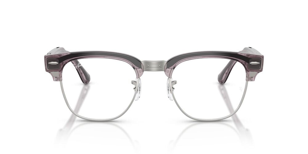 Lentes de Sol Ray-Ban Meta Audio 0RW7004 Clubmaster Morado/Rojo Transitions