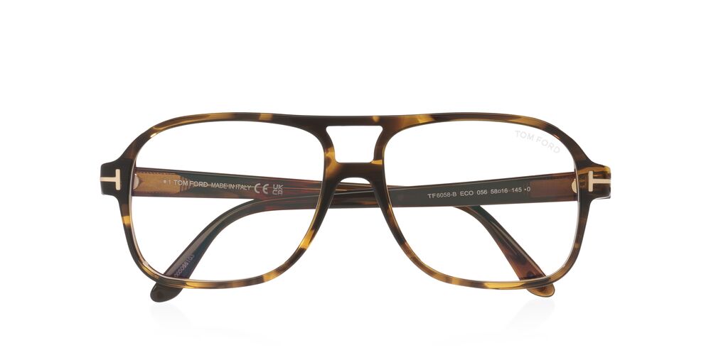 Anteojos Ópticos Tom Ford 0TR002197 Ft6058-B Tortoise Clear Café