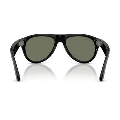 Anteojos de Sol Ray-Ban meta (Gen 3) Aviator Polarizado Shiny Black