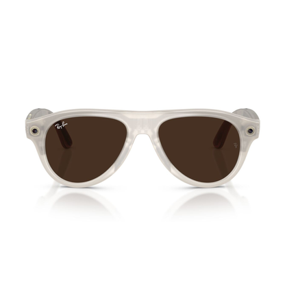 Anteojos de Sol Ray-Ban meta (Gen 3) Aviator Transitions Milky Warm Beige