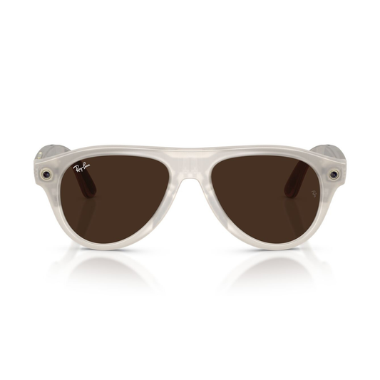 Anteojos de Sol Ray-Ban meta (Gen 3) Aviator Transitions Milky Warm Beige