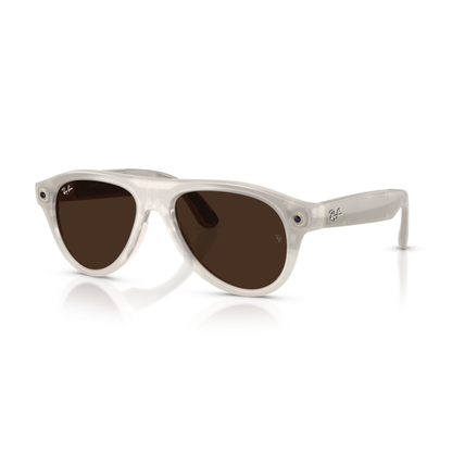 Anteojos de Sol Ray-Ban meta (Gen 3) Aviator Transitions Milky Warm Beige
