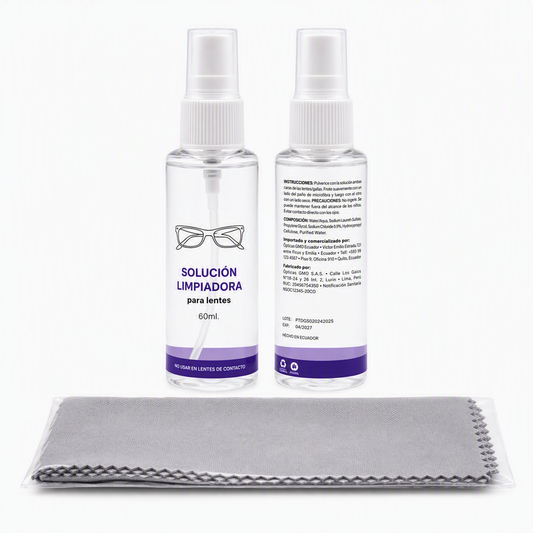 Kit Solución limpiadora de anteojos (2 QUICK 60ML + PAÑO LIMPIADOR)