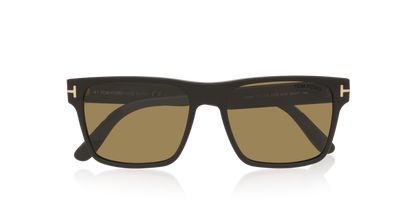 Anteojos De Sol Tom Ford TR001981 Calder Black Shiny Brown Polar Marron/Negro