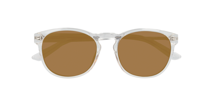 Anteojos De Sol Seen NE6077 Transparent Crystal Clear Brown Mirror Gold Café/Transparente