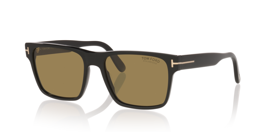 Anteojos De Sol Tom Ford TR001981 Calder Black Shiny Brown Polar Marron/Negro