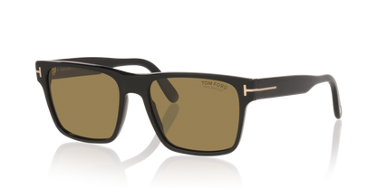 Anteojos De Sol Tom Ford TR001981 Calder Black Shiny Brown Polar Marron/Negro