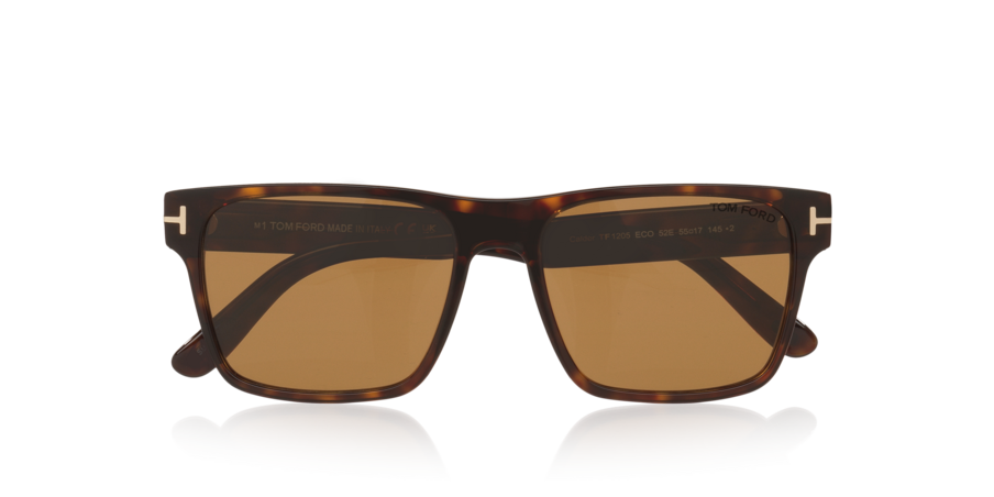 Anteojos De Sol Tom Ford TR001981 Calder Tortoise Black Brown Café/Negro