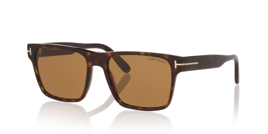 Anteojos De Sol Tom Ford TR001981 Calder Tortoise Black Brown Café/Negro