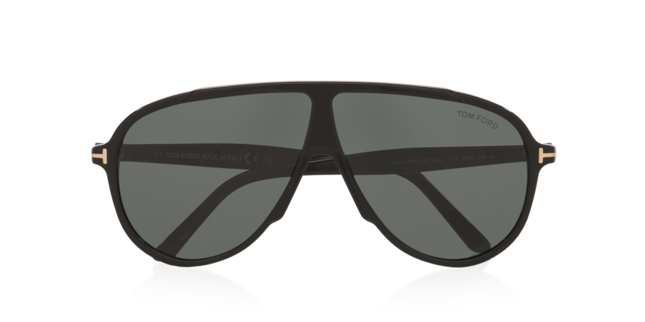 Anteojos De Sol Tom Ford TR001986 Vladimir Black Shiny Green Verde/Negro