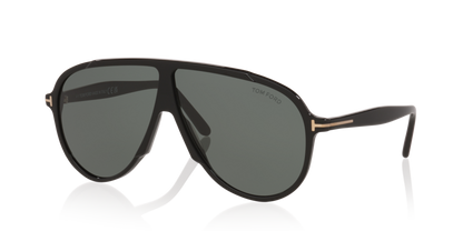 Anteojos De Sol Tom Ford TR001986 Vladimir Black Shiny Green Verde/Negro