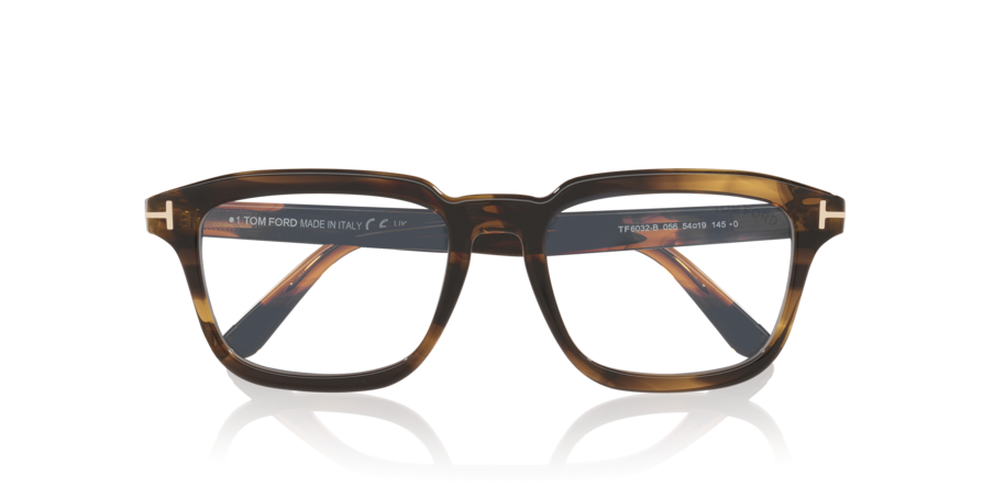 Anteojos Ópticos Tom Ford TR002026 Ft6032-B Tortoise Blonde Café