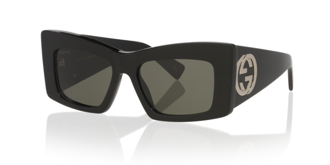 Anteojos De Sol Gucci GC002386 Gg1842S Black Grey Gris/Negro
