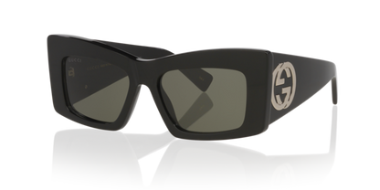 Anteojos De Sol Gucci GC002386 Gg1842S Black Grey Gris/Negro