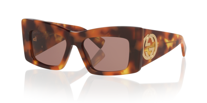 Anteojos De Sol Gucci GC002386 Gg1842S Tortoise Blonde Purple Violeta/Café